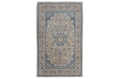 Lot 7 - A EXTREMELY FINE PART SILK NAIN RUG, CENTRAL PERSIA