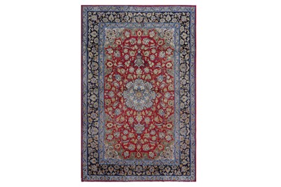 Lot 80 - AN EXTREMELY FINE PART SILK ISFAHAN RUG, CENTRAL PERSIA