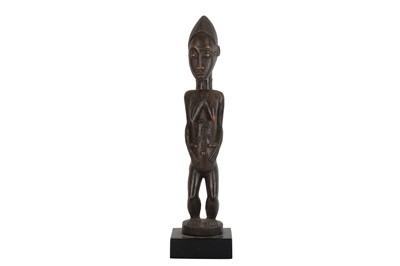 Lot 539 - A BAULE TRIBAL HARDWOOD FIGURE OF A SPIRIT SPOUSE (IVORY COAST), LATE 19TH/EARLY 20TH CENTURY