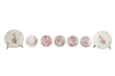 Lot 42 - A PAIR OF ROYAL COPENHAGEN PORCELAIN PLATES, IN THE MEISSEN STYLE, 20TH CENTURY