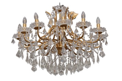 Lot 1077 - A CONTEMPORARY GILT METAL CHANDELIER