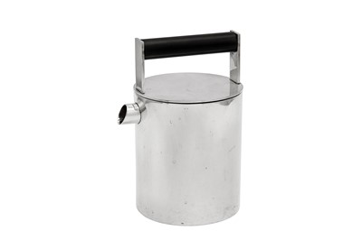 Lot 552 - A unique Elizabeth II contemporary sterling silver teapot, Birmingham 2014 by Wally Gilbert (b.1946), designed by Nick Eldridge