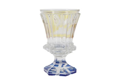 Lot 350 - A BOHEMIAN GLASS GOBLET, 19TH CENTURY