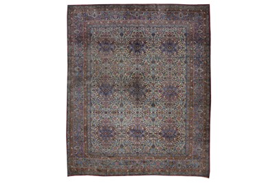 Lot 79 - A FINE KIRMAN LAVER CARPET, SOUTH PERSIA