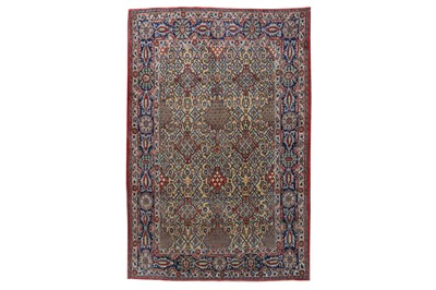 Lot 102 - A FINE PART SILK QUM RUG, CENTRAL PERSIA