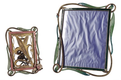 Lot 976 - A LARGE ENAMELLED METAL FRAME BY JAY STRONGWATER, (B 1960, AMERICAN) CONTEMPORARY