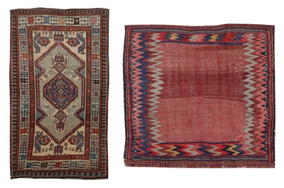 Lot 60 - A SERAB RUG & FLAT WEAVE SAFREH
