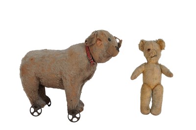 Lot 956 - A CONTINENTAL PLUSH BEAR, EARLY 20TH CENTURY