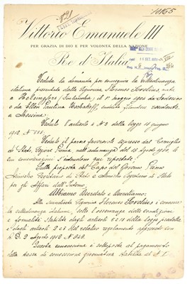 Lot 1122 - Mussolini (Benito) & Victor Emanuel III, King of Italy