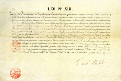 Lot 765 - Mertel (Teodolfo), Cardinal - Pope Leo XIII