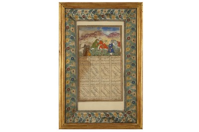 Lot 378 - A LOOSE ILLUSTRATED MANUSCRIPT FOLIO, NORTHERN INDIA, 19TH CENTURY