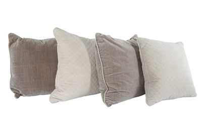 Lot 988 - A SET OF SQUARE VELVET CUSHIONS, CONTEMPORARY