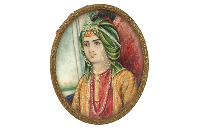 Lot 413 - λ A PORTRAIT MINIATURE ON IVORY OF THE LAST SIKH RULER, DULEEP SINGH (1838 – 1893)