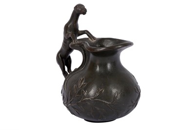 Lot 90 - AFTER THE ANTIQUE, A BRONZE AQUAMANILE JUG, 19TH CENTURY