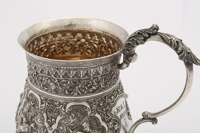 Lot 186 - A late 19th century Burmese silver mug, Thayetmyo dated 1871