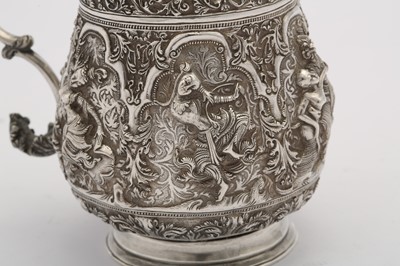 Lot 186 - A late 19th century Burmese silver mug, Thayetmyo dated 1871