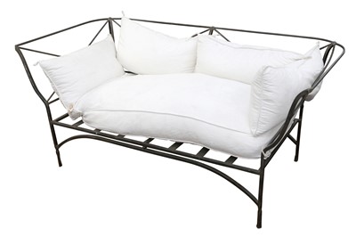 Lot 199 - A WROUGHT IRON SOFA, 20TH CENTURY