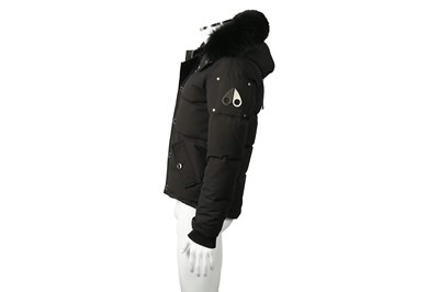 Lot 215 - Moose Knuckles Black Hooded Puffer Jacket - Size S