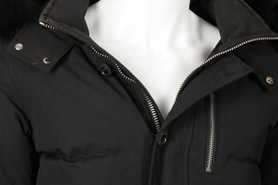 Lot 215 - Moose Knuckles Black Hooded Puffer Jacket - Size S