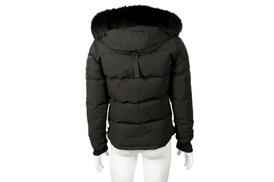Lot 215 - Moose Knuckles Black Hooded Puffer Jacket - Size S
