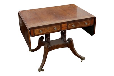 Lot 207 - A REGENCY ROSEWOOD SOFA TABLE