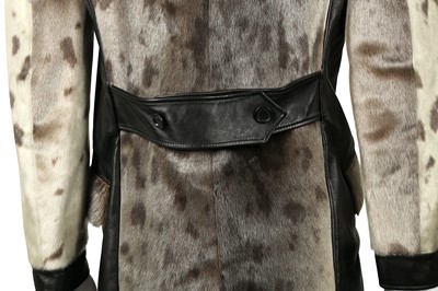 Lot 210 - Dolce & Gabbana Black Fur Trench Coat - Size 44