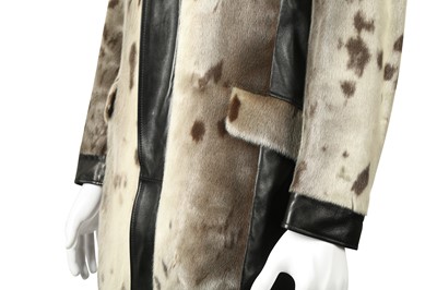 Lot 210 - Dolce & Gabbana Black Fur Trench Coat - Size 44