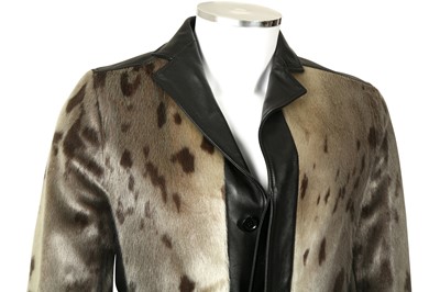 Lot 210 - Dolce & Gabbana Black Fur Trench Coat - Size 44