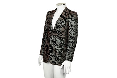 Lot 200 - Gucci Black Devore Dinner Jacket - Size 44