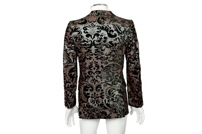 Lot 200 - Gucci Black Devore Dinner Jacket - Size 44