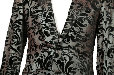 Lot 200 - Gucci Black Devore Dinner Jacket - Size 44