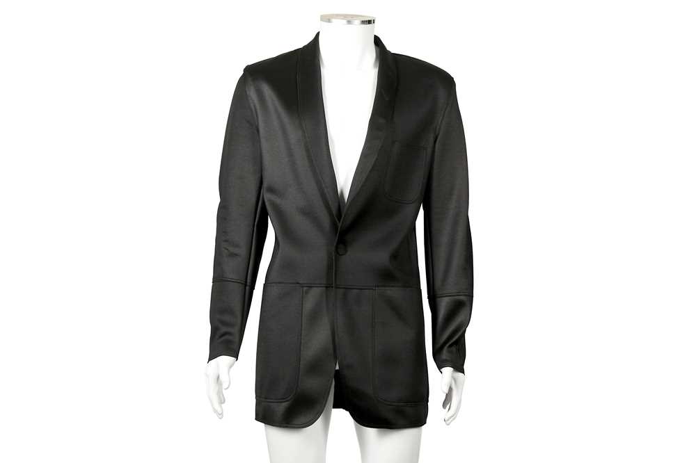 Lot 208 - Jean Paul Gaultier Homme Black Longline Blazer - Size 46