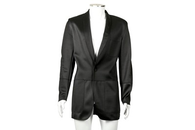 Lot 208 - Jean Paul Gaultier Homme Black Longline Blazer - Size 46