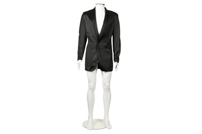 Lot 208 - Jean Paul Gaultier Homme Black Longline Blazer - Size 46