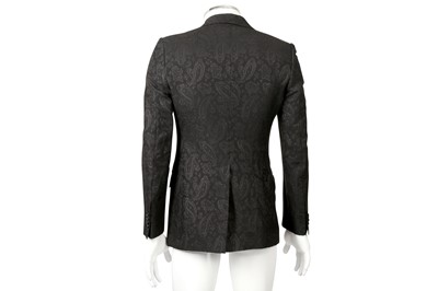 Lot 203 - Dolce & Gabbana Black Brocade Blazer - Size 44