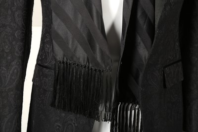 Lot 203 - Dolce & Gabbana Black Brocade Blazer - Size 44