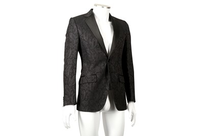 Lot 203 - Dolce & Gabbana Black Brocade Blazer - Size 44