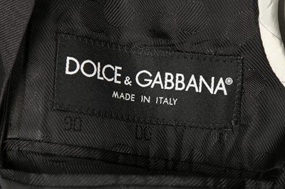 Lot 203 - Dolce & Gabbana Black Brocade Blazer - Size 44