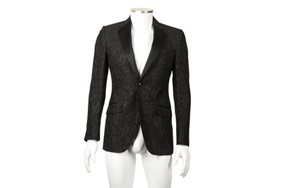 Lot 203 - Dolce & Gabbana Black Brocade Blazer - Size 44