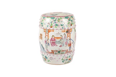 Lot 352 - A CHINESE FAMILLE ROSE GARDEN SEAT.