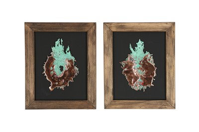 Lot 331 - A PAIR OF COPPER SPLASH FORMATIONS, MICHIGAN, US