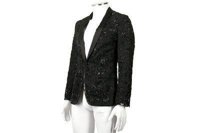 Lot 202 - Dolce & Gabbana Black Embellished Blazer - Size 44