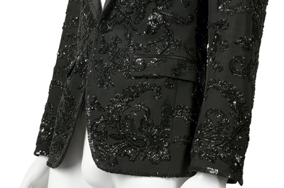 Lot 202 - Dolce & Gabbana Black Embellished Blazer - Size 44