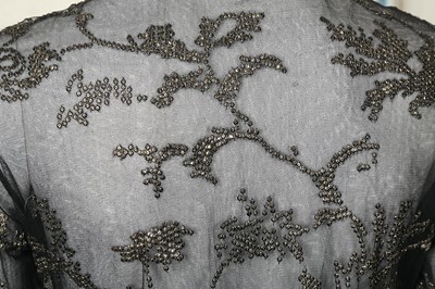 Lot 205 - Gucci Black Silk Embellished Mesh Shirt - Size 38