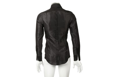 Lot 206 - Dolce & Gabbana Black Silk Embellished Shirt - Size 38