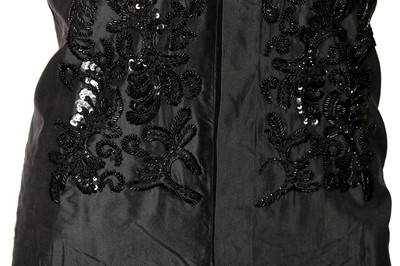 Lot 206 - Dolce & Gabbana Black Silk Embellished Shirt - Size 38