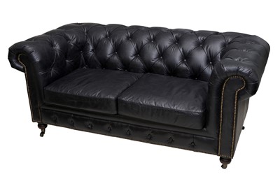 Lot 1049 - PURE WHITE LINES, A CONTEMPORARY TWO SEATER CHESTERFIELD SOFA