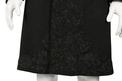 Lot 196 - Alexander McQueen Black Wool Embellished Coat - Size 46