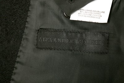 Lot 196 - Alexander McQueen Black Wool Embellished Coat - Size 46