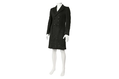 Lot 196 - Alexander McQueen Black Wool Embellished Coat - Size 46